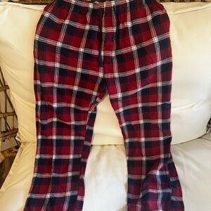 Red and Black Plaid Pajama Pants